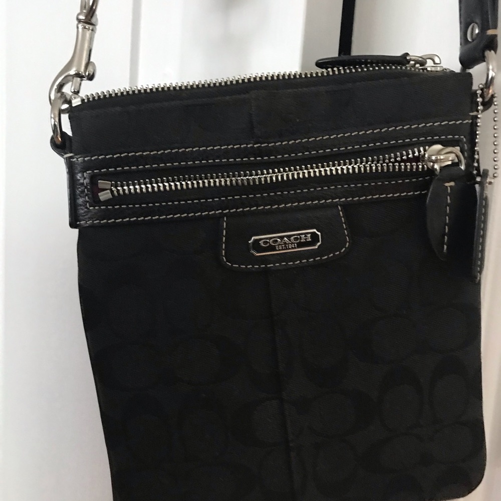 Coach Black and Signature Crossbody